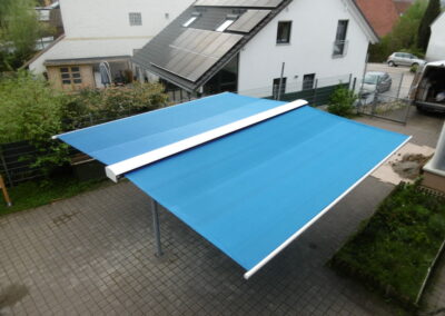 Markise Roll on Projekt Pfinztal Markise Blau